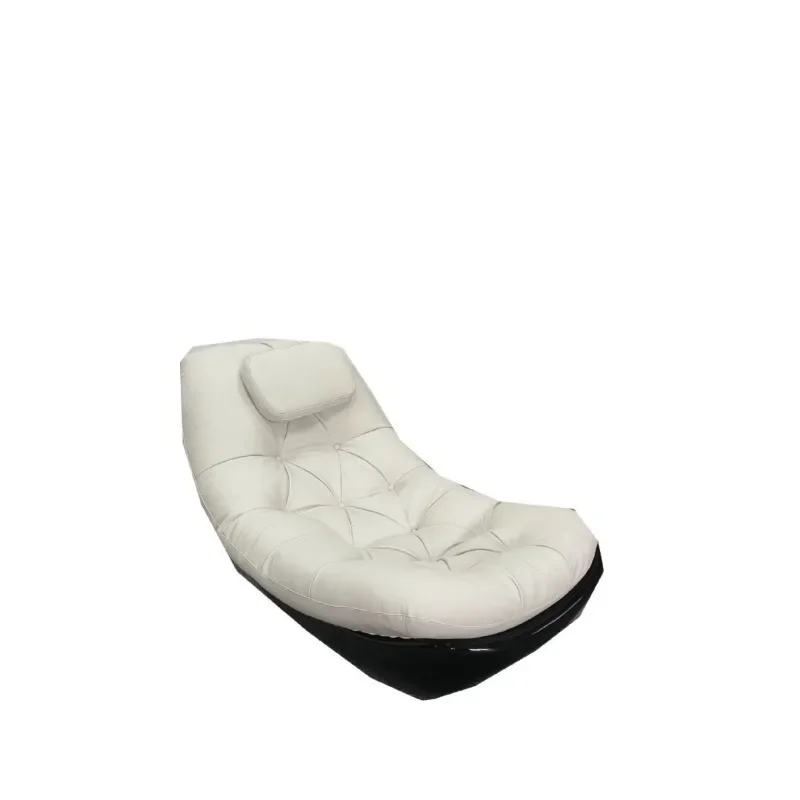 Medieval black fiberglass recliner, comfortable leather recliner for lunch break