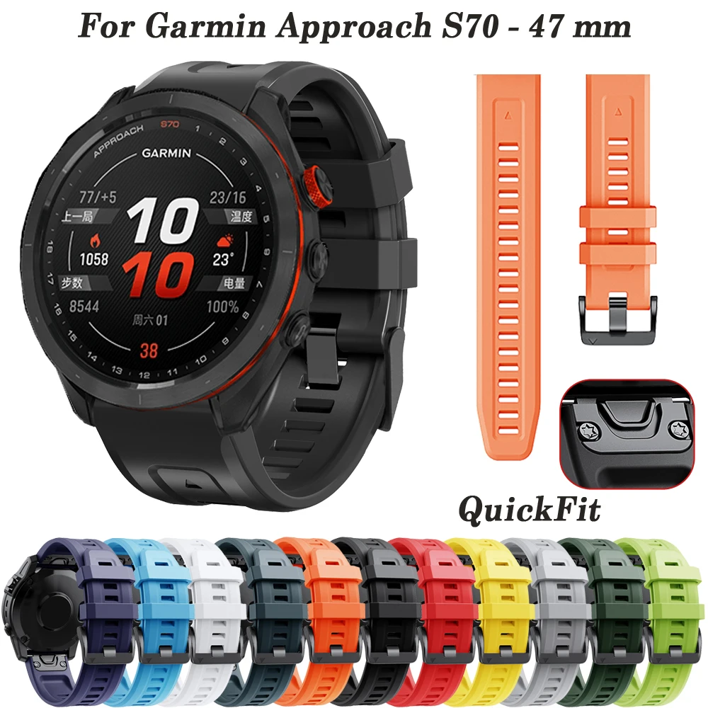 QuickFit 22 مللي متر حزام ل Garmin نهج S70 47 مللي متر S60 S62 سوار ساعة ذكية سيليكون سوار الساعات Fenix 7 برو 6 5 زائد حزام