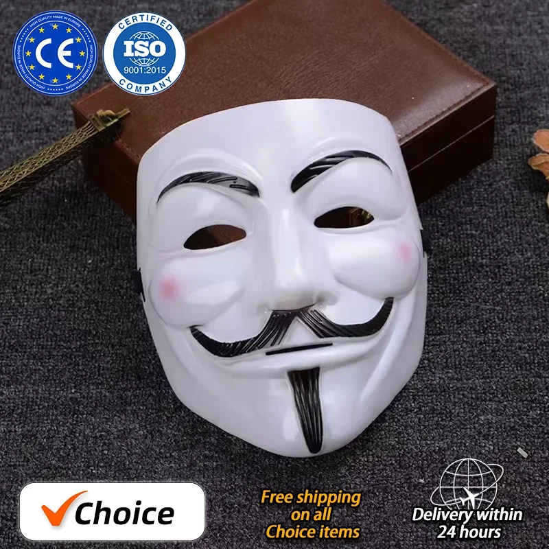 Newset Funny Halloween Mask Full Face Male V Vendetta Mask Horror Ghost Step Dance Street Dance Mask