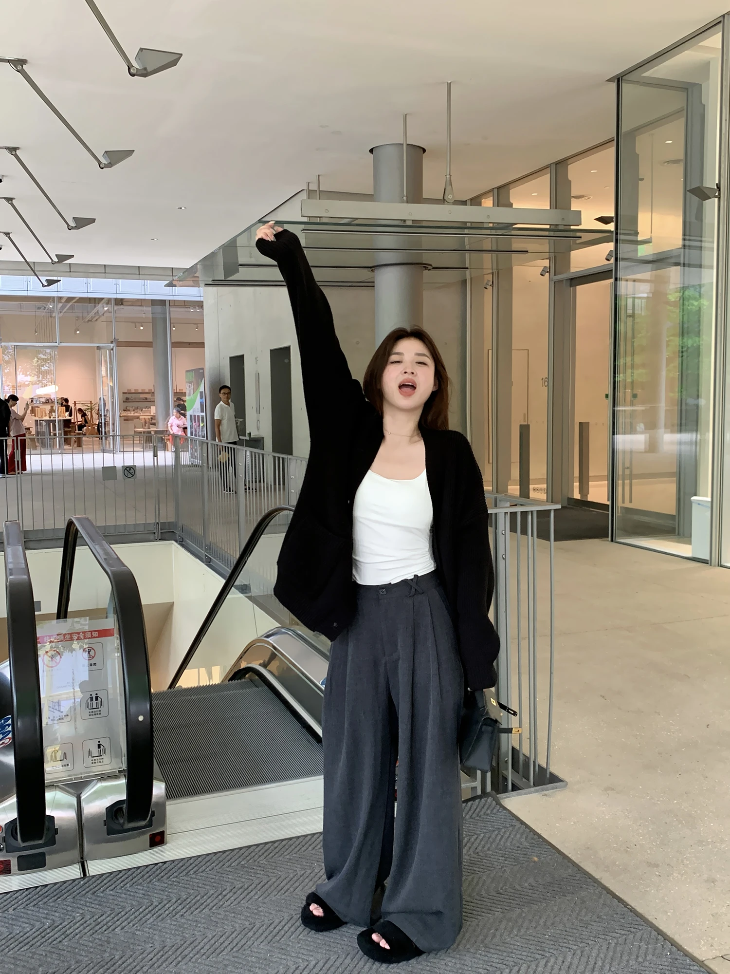 

ay Floor-Length Wide Leg Suit Pants Casual Versatile Drapey Anybody Better Me Long Pants Women's Faion Commute Sle