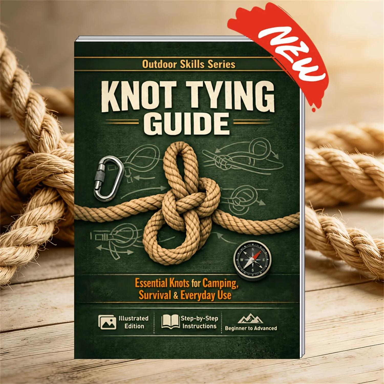 Easy to learn knotting: a step-by-step illustrated guide to practical knotting in daily life camping and DIY repair