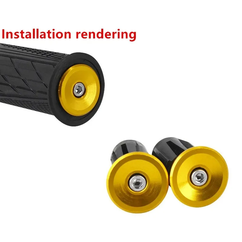 1쌍 자전거 핸들바 엔드 플러그 알루미늄 합금 산악 도로 자전거 핸들바 엔드 캡 자전거 다색 잠금 핸들 커버