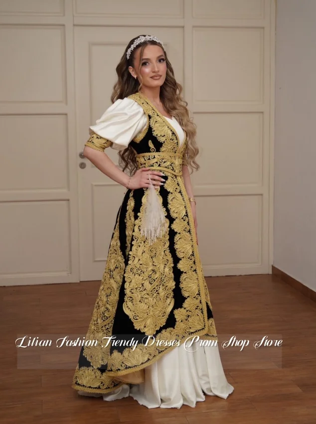 Custom Lace Ethnic Wedding Dress Distinctive Ethnic Traditional Bridal Gowns Embroidered Jacket Wedding Dress Engagement Attire