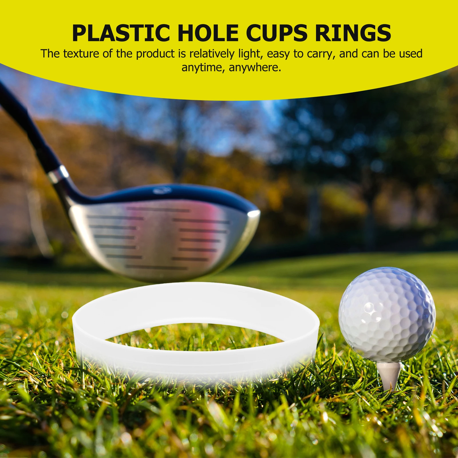 

3pcs Hole Cup Ring For Putting Practice Training Aid Tools Plastic Light Easy Carry Home Office Golfs Practice Hole Cup Rings