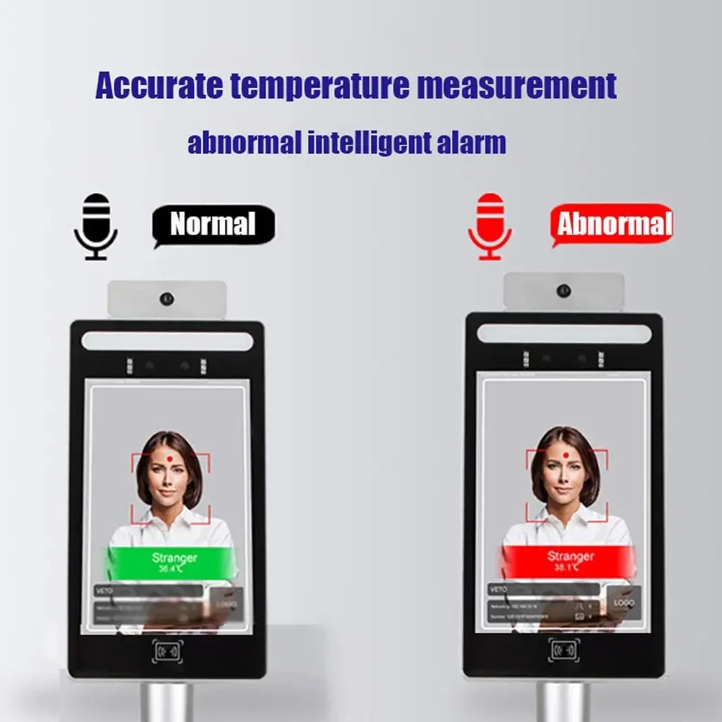 AI face recognition scan automatic body temperature measurement sensor smart security devices