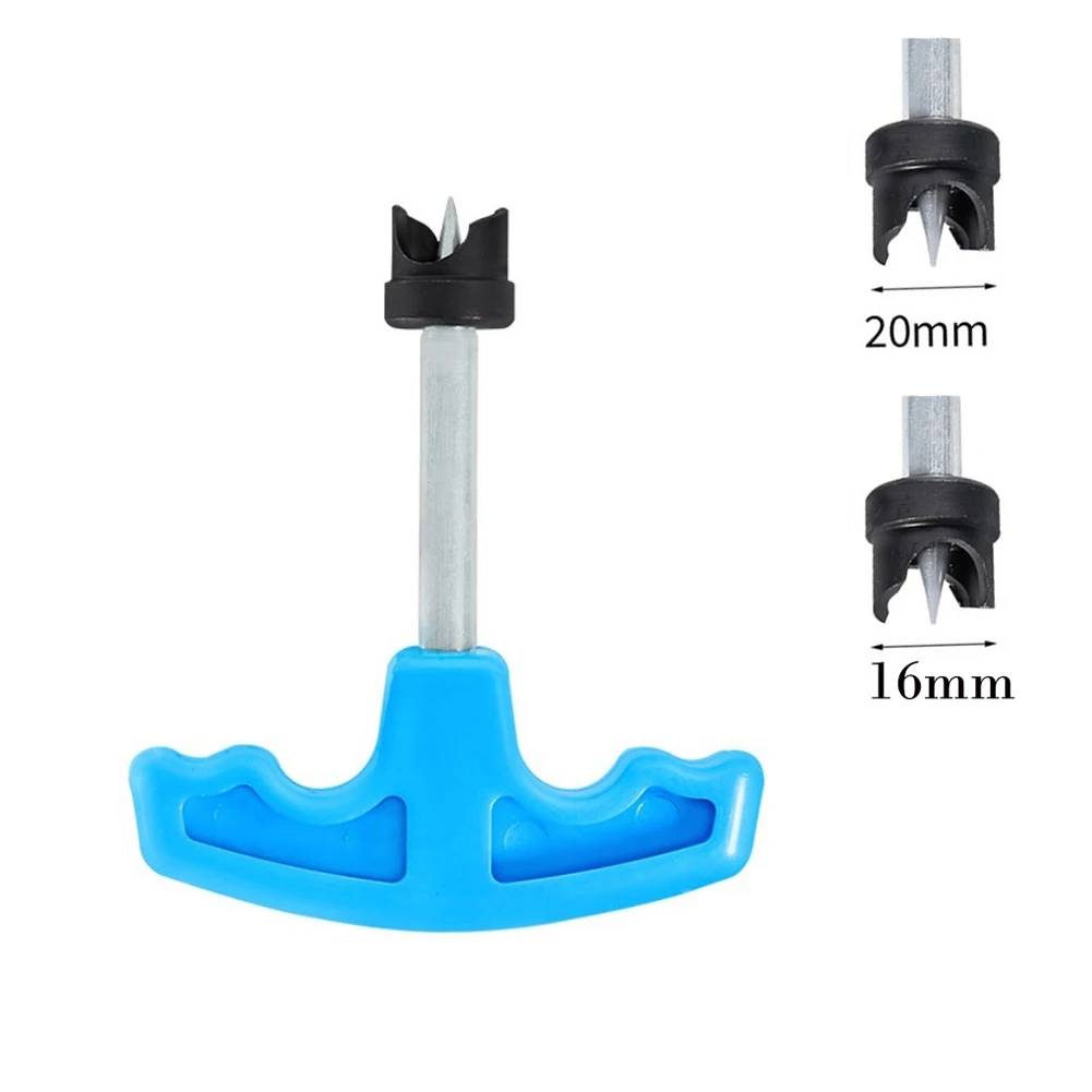 Blue T-shaped 16mm/20mm  Punch Hole Opener Tool PE Pipe Bypass Hole Punch Forestry Irrigation Manual Drill Bit