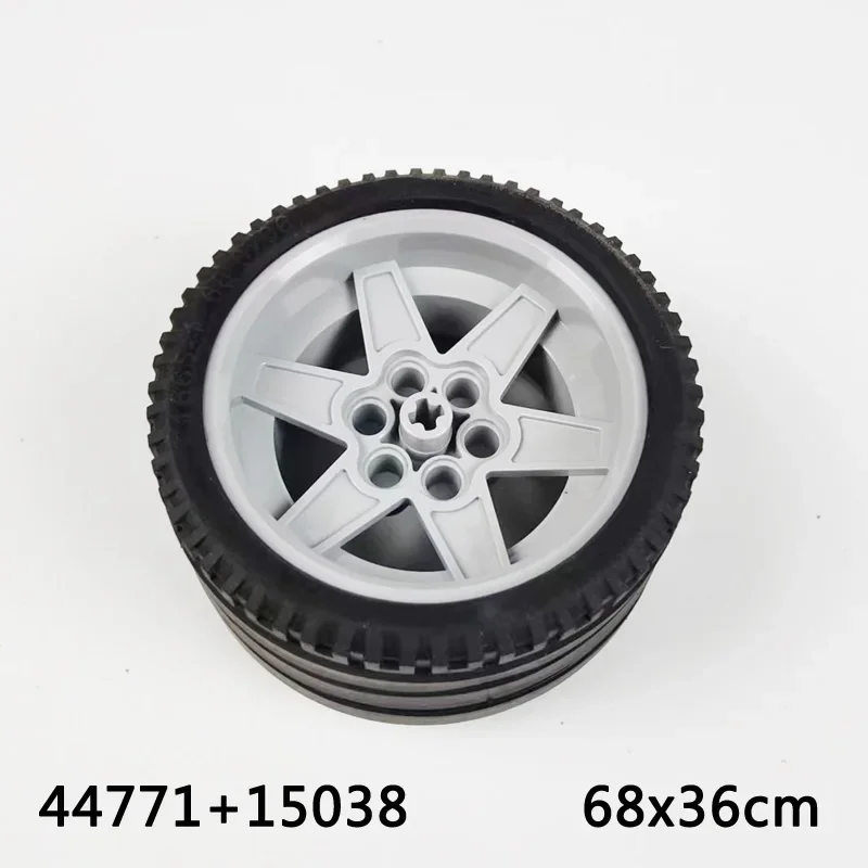 

Car Tires Building Blocks Wheels and Hubs Are 68x36cm Compatible with Lego Car Toy Accessories 44771+15038