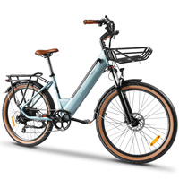 KAISDA K601 Adult Electric Bike 250W Motor Electric Bike 36V 16Ah Battery 26 Inch Rubber Tires City Commuter Electric Bike