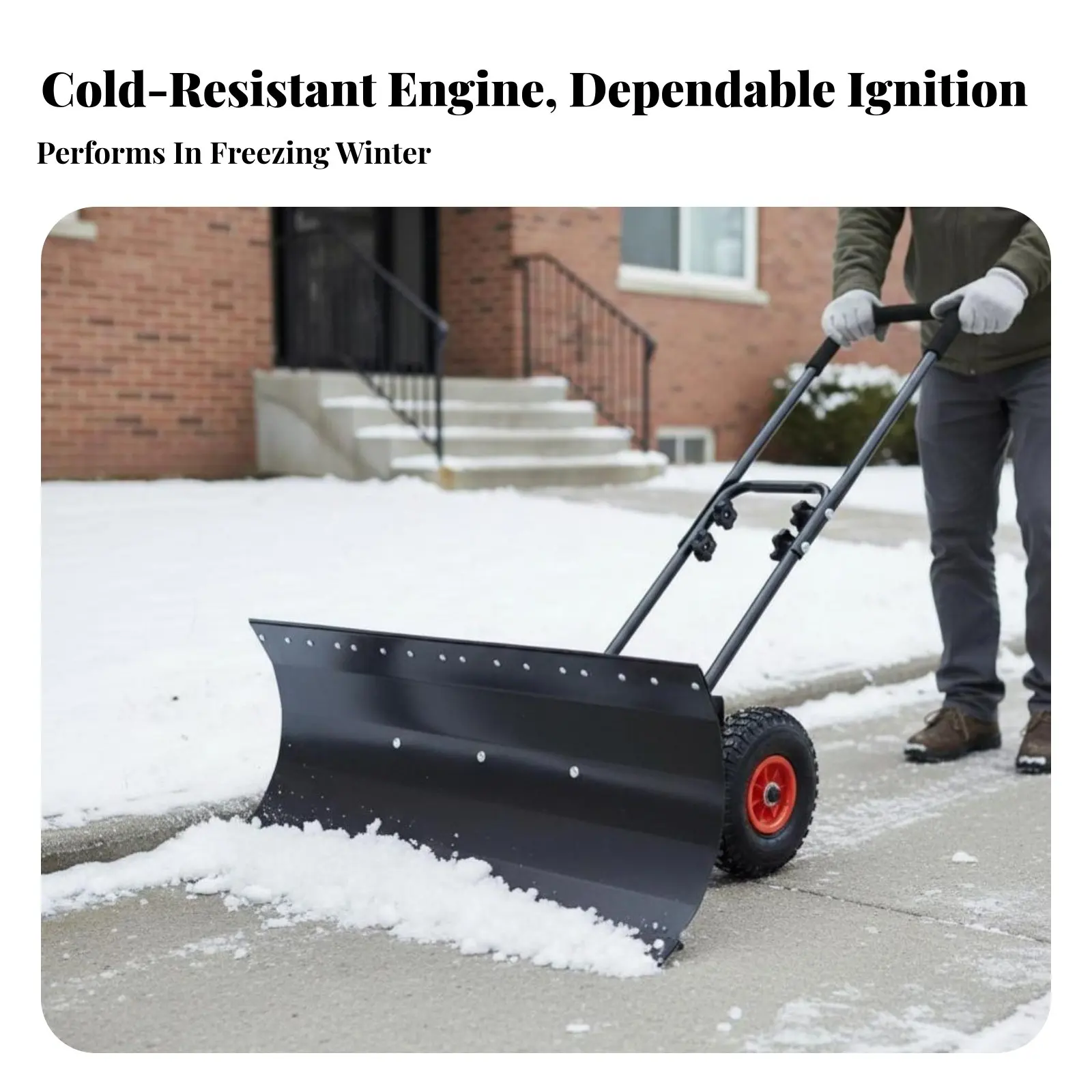 

Ручная снегоуборочная машина, компактный снегоочиститель, для ухода за дорожками, с противоскользящими шинами