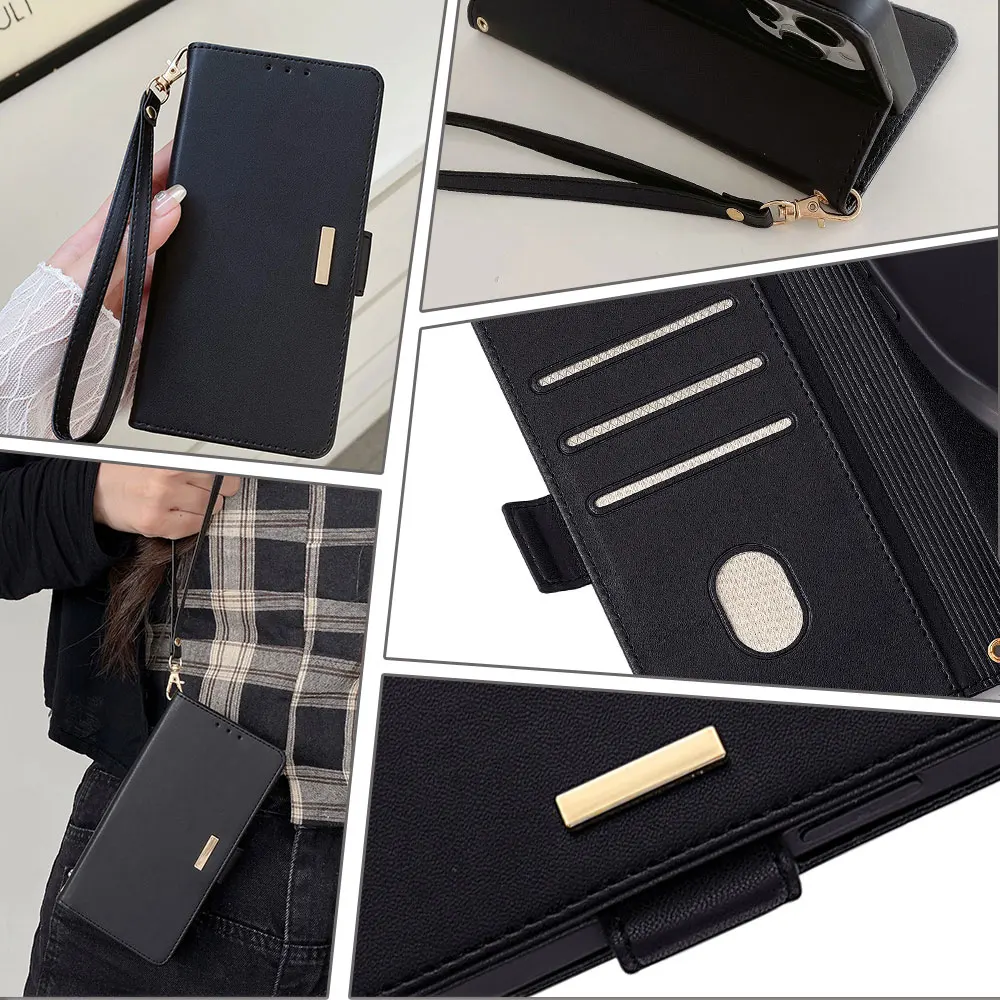 Popular Wallet Leather Case for Infinix Note 60 Pro Note Edge infinix Note 50 40 Pro Plus 50X 50S Protective Cover RFID Blocking view 3