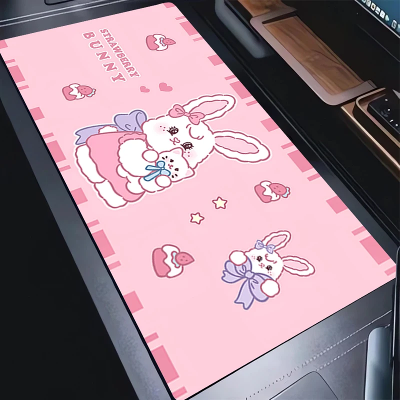 Mouse pad Bunny Rabbit large Gaming Desk Mat Computer Keyboard desk pad Mats Non-slip rubber Game player PC carpet Kawaii XL XXL