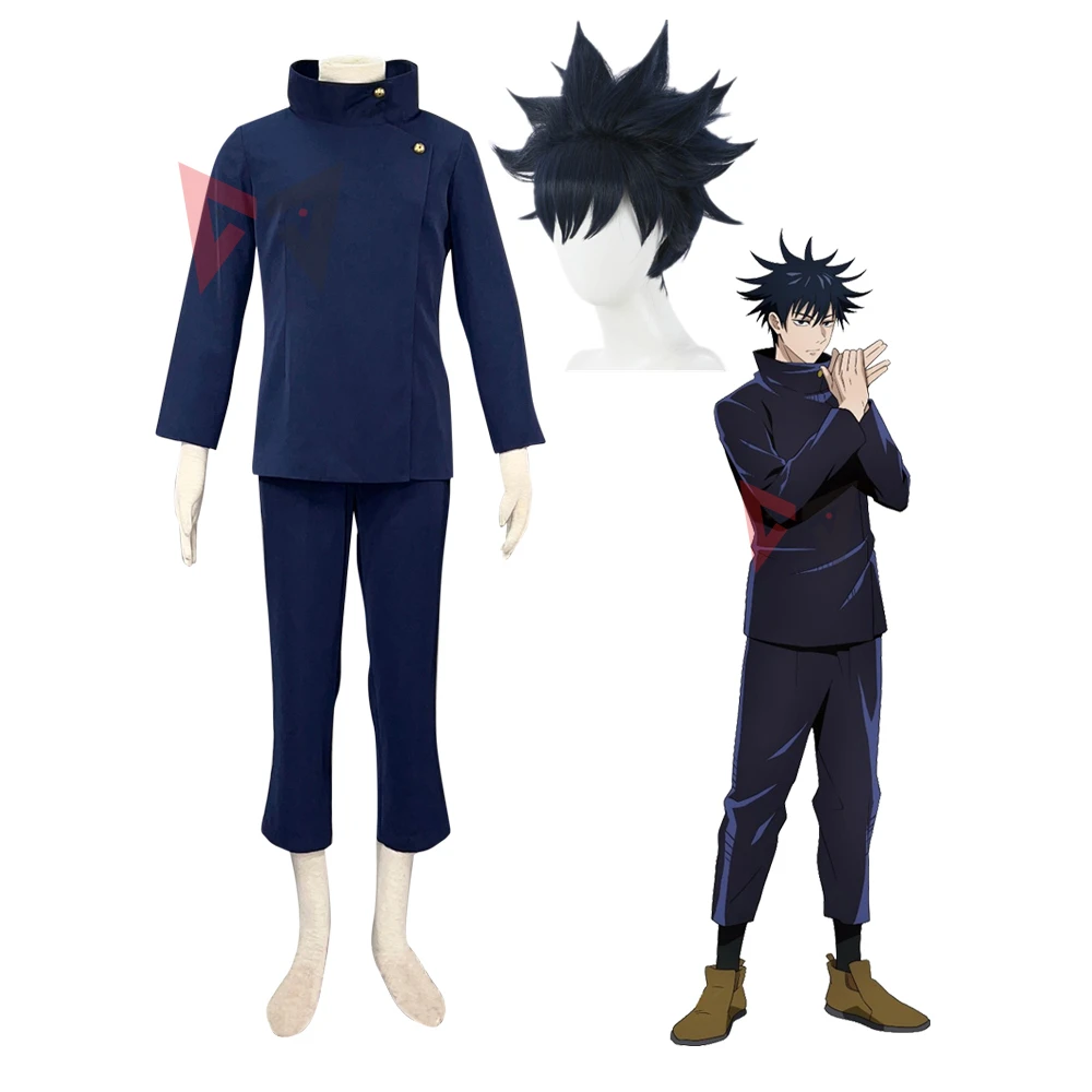 

New Jujutsu Kaisen Fushiguro Megumi Cosplay Costumes Coat Pants Halloween Party Anime Uniform Set For Kids Adult Plus Size