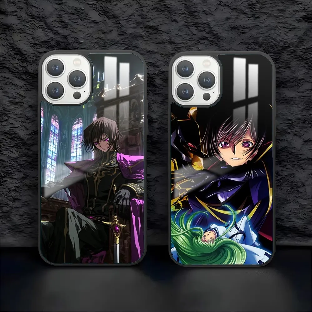 Comics Lelouch the Rebel Phone Case For iPhone 16 15 14 13 12 11 Pro Max Plus Mini PC Fashion mirror phone case