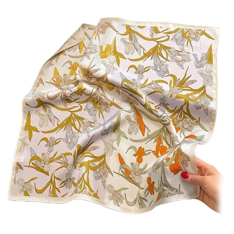 A52E Trendy Square Scarf 70x70cm Women Neckerchief Fashion Accessory Soft Head Wrap Neck Tie Bag Strap Wrist Band