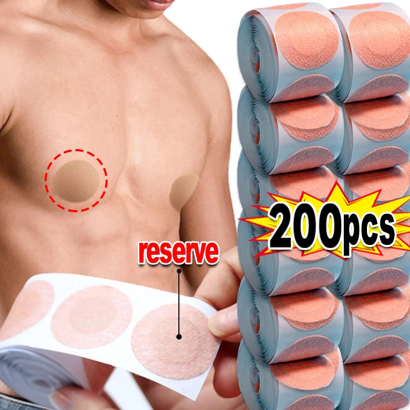 Cubierta para pezones para hombre, pegatinas invisibles desechables antibalas para pezones, pegatinas para pezones ultrafinas cómodas y transpirables para uso diario