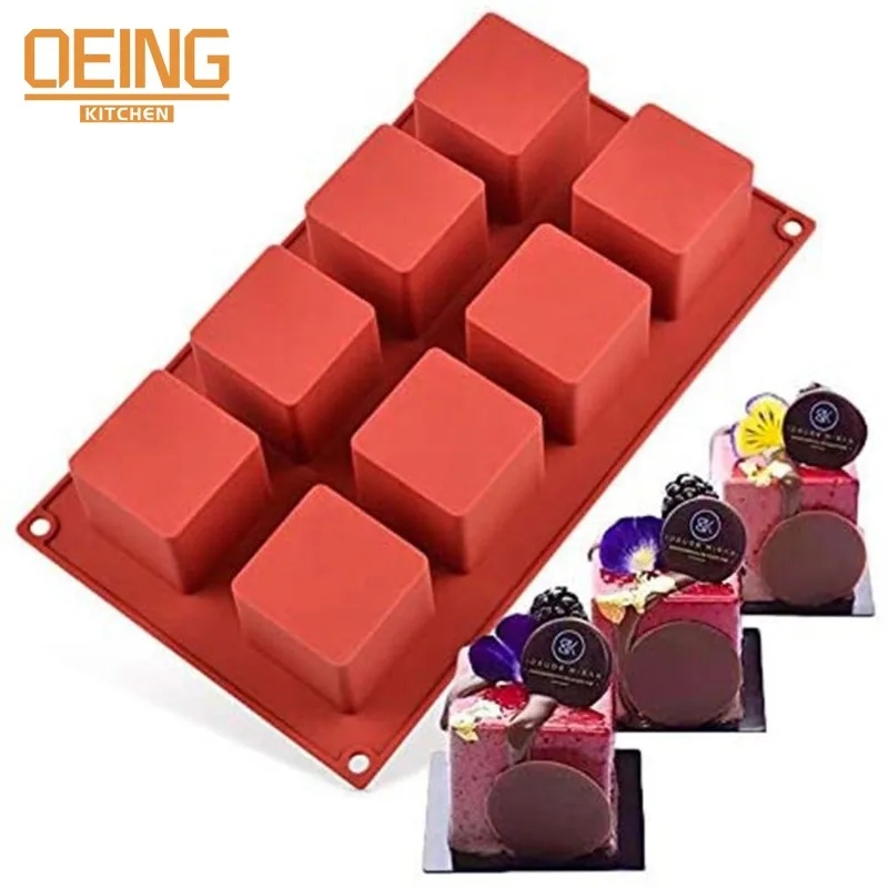 

Square Silicone Molds for Baking Mini French Dessert Chocolate Candy Pastry Entremet Jello Ice Cream Baking Moulds Supplies