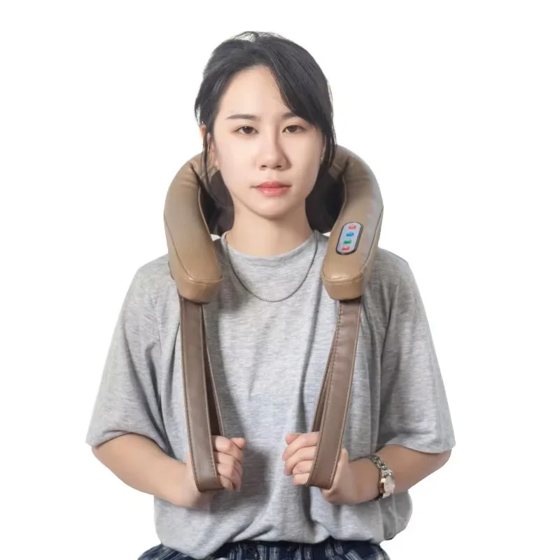 

U-Shaped Kneading Acupressure Hot Back Neck Shoulder Navel Massage Shawl Belt