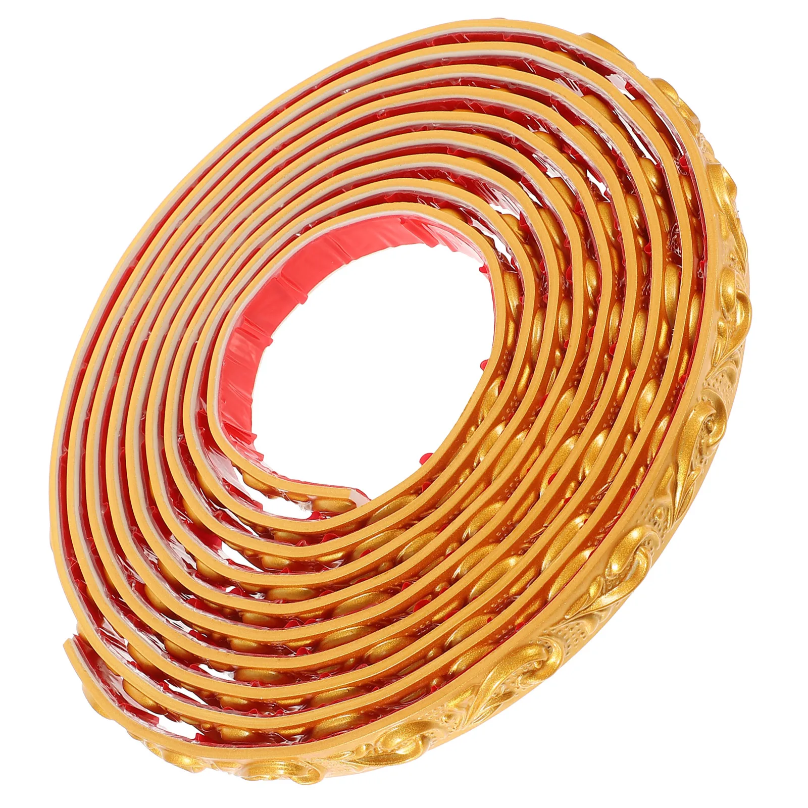 PVC製粘着式ピールアンドスティックトリムロール、コーナーウォールエッジフレキシブルモールディングストリップ、カット可能、簡単装飾、家庭・オフィス用