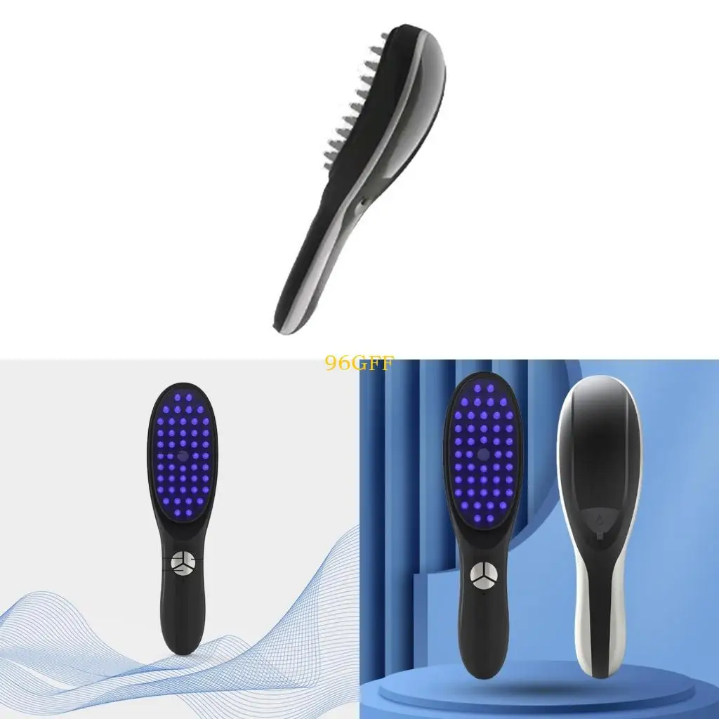 

96GF электрическая массажная расческа для роста волос красный синий свет терапевтический массажер для головы