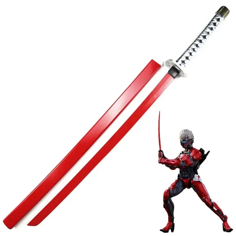 

[Funny] 100cm Cosplay Anime Game Gear Rising Revengeance Raiden weapon wooden Sword model Costume party Anime show Japan samurai