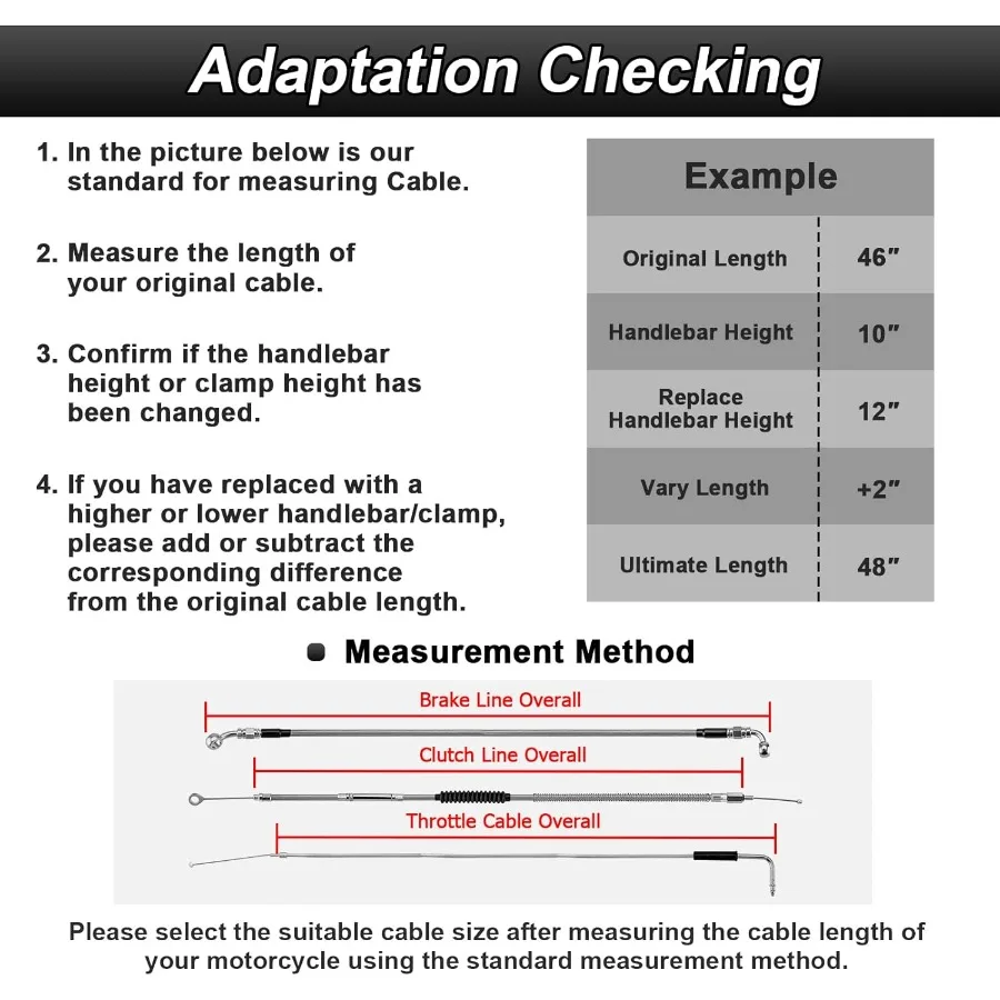 Kit cavo acceleratore e minimo Cavo frizione Non ABS Linea freno compatibile con Harley Touring Electra Glide senza Non ABS 19962006
