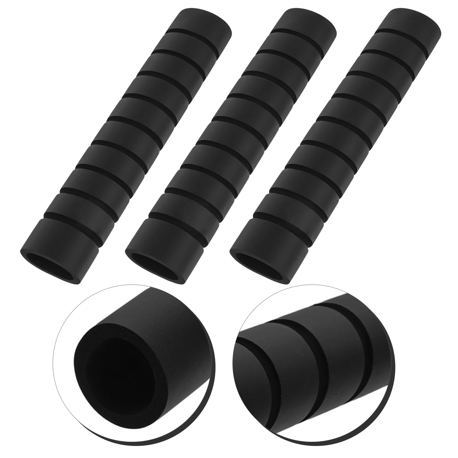 

3 Pcs Dumbells Horizontal Bar Accessories Anti-slip Grip Pads Sponge Sleeve for Pull-up Supply Handle Black