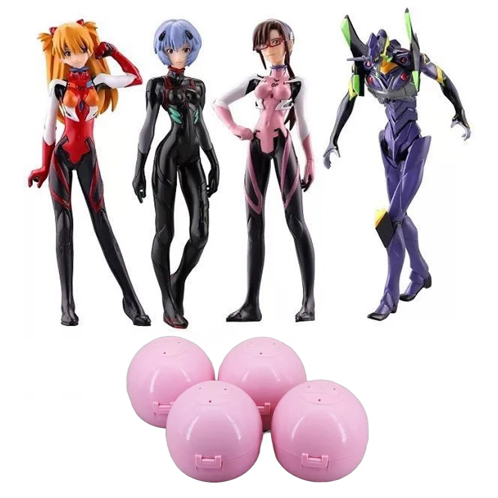 10 CM 4 Pz Anime NEON GENESIS EVANGELION Figura Asuka Langley Soryu Ayanami Rei Set Gacha Giocattolo EVANGELION-01 Modello