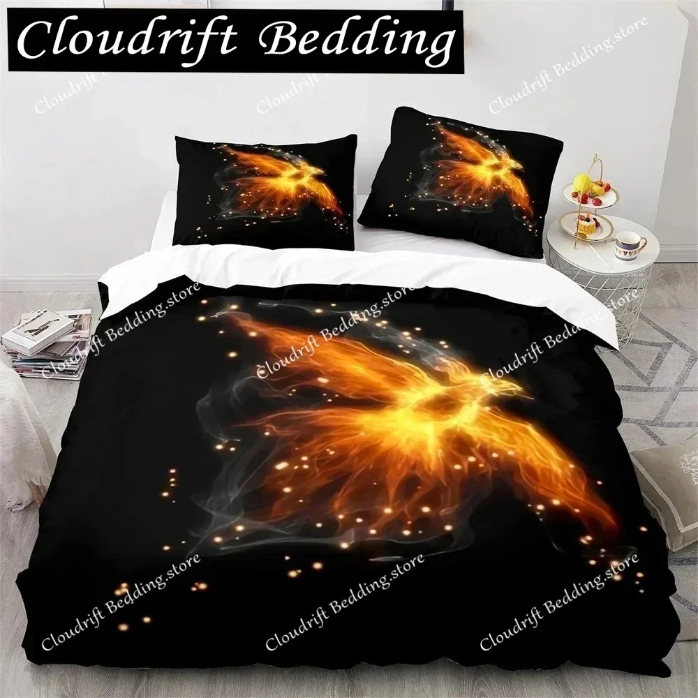 

Phoenix Nirvana Duvet Cover Set Soft Fire Patterned Bedding Sets For Children Adults Teens Polyester Comforter Cover King Size02