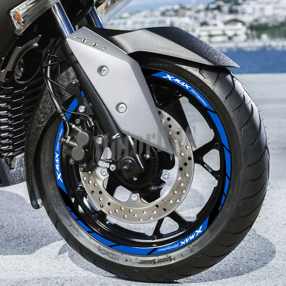 Motorrad Reflektierender Felgenaufkleber, Roller-Streifenaufkleber, Zubehör, Wasserdicht für XMAX xmax 125 250 300 2023 – Detail 2
