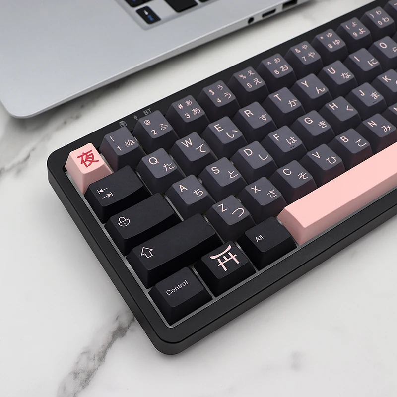 136 Keys GMK Night Sakura Keycaps English/Japanese Cherry Profile PBT Dye Sublimation Keycap For MX Switch Mechanical Keyboard