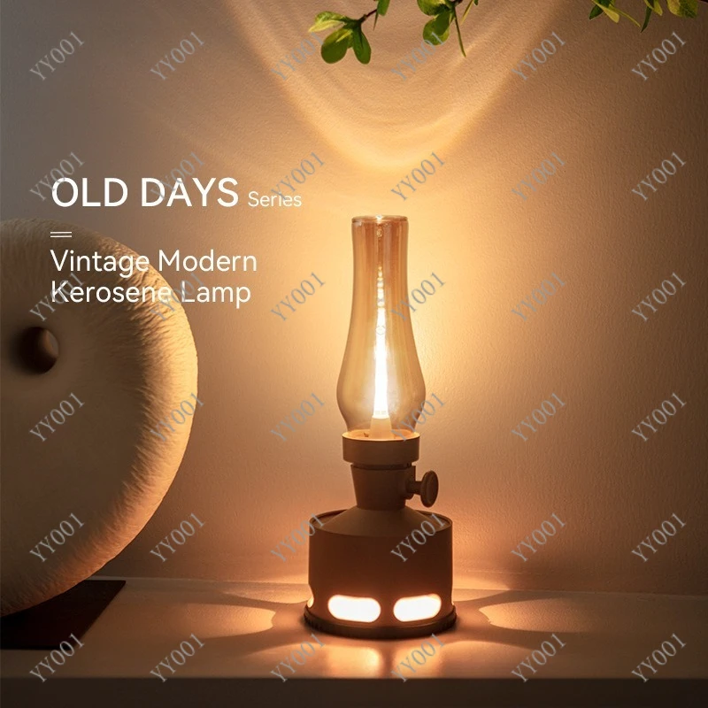 

Vintage Bedroom Bedside Lamp Romantic Ambient Night Light Luxury Rechargeable Table Light