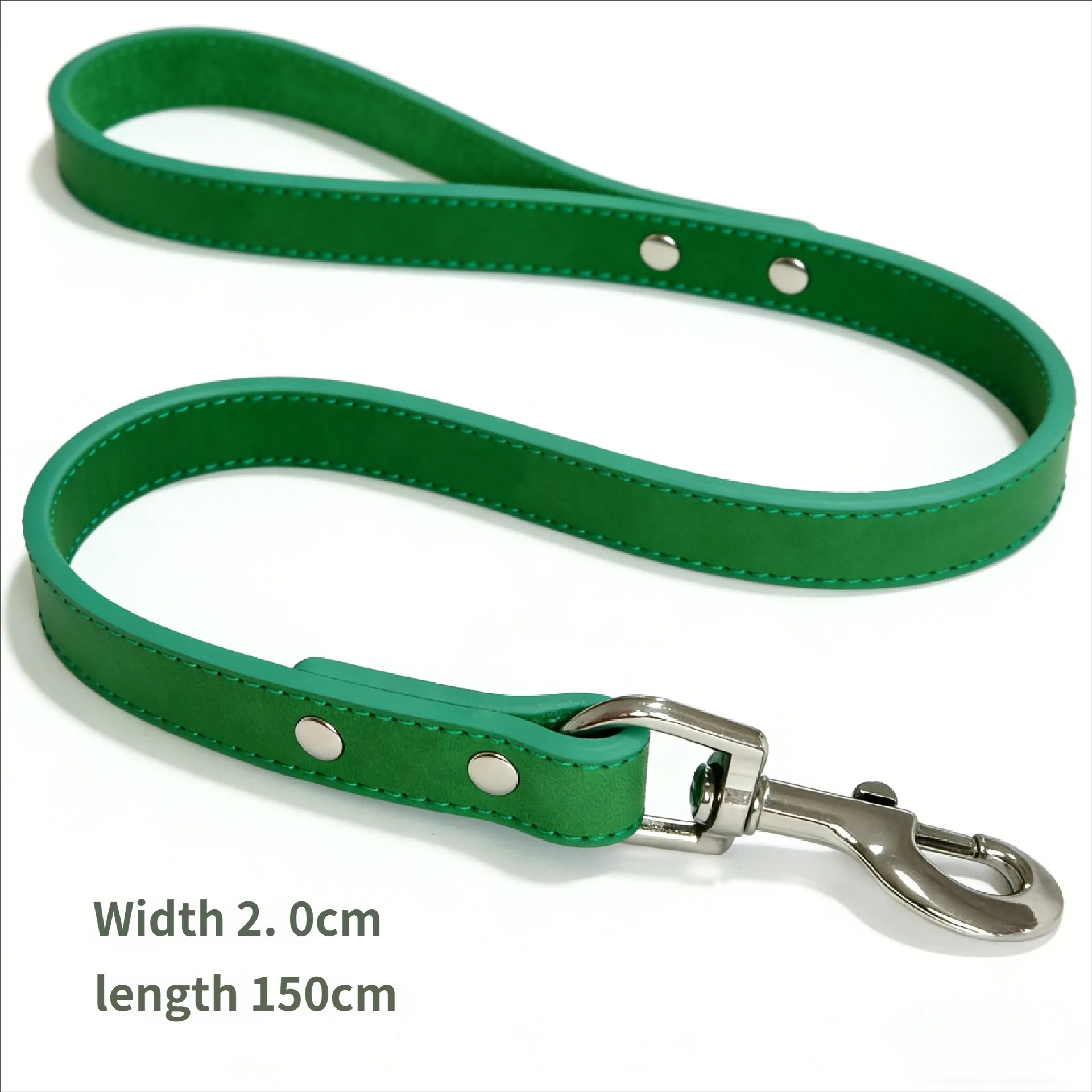 Genuine Leather Dog Leash Full Grain Leather Heavy Duty Pet Leash for for Daily Walking Training Multiple Colors Available view 3