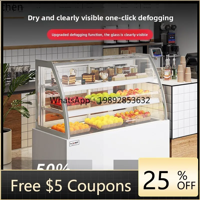 

AA Cake Cabinet Refrigerated Fresh-keeping Cabinet Commercial Dessert Freezer Air-cooled Desktop Display Cabinet