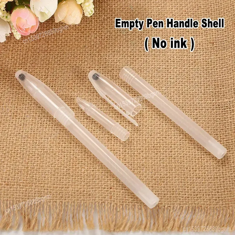 10/20/30/50/100Pcs Set No Ink Empty Transparent Gel Pen Handle Shell For Office School Writing Stationery Accessories Supplies