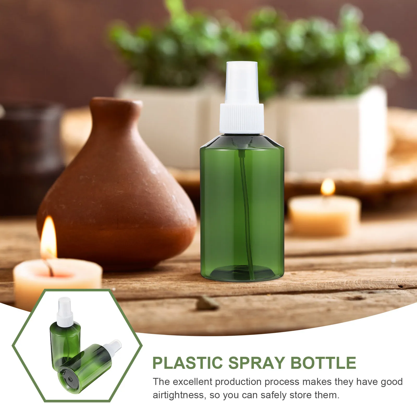 5Pcs Travel Spray Bottles Portable Refillable Plastic Dispenser Bottles for Toiletries Cosmetics Perfume on Business Trip Or