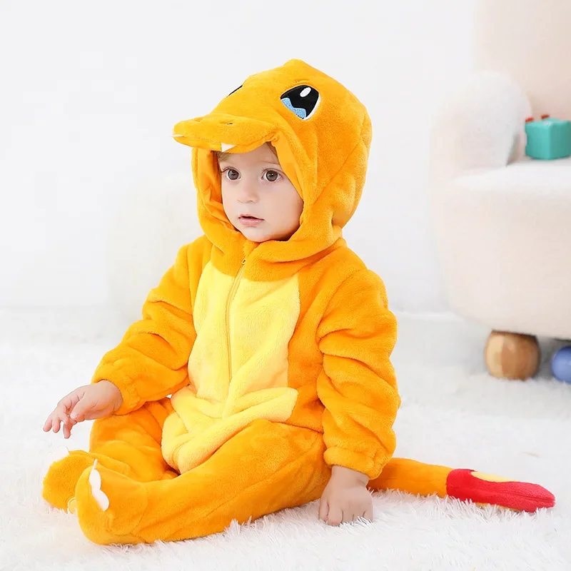 2024 Cartoon Dinosaur Baby Romper Todder Animals Jumpsuit Halloween Clothes Infant Bodysuit Cosplay Costume Boy Girl Onesie