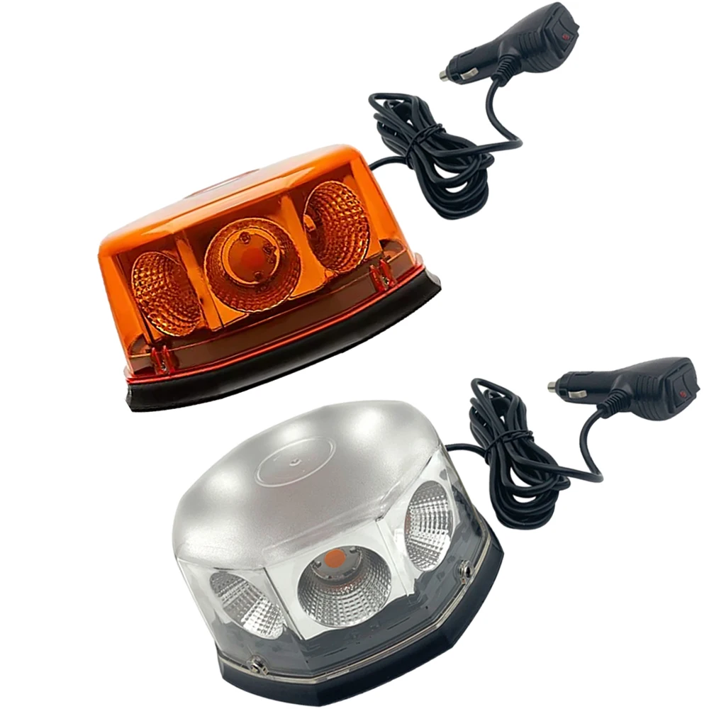 

Car Roof Top Strobe Lights Emergency Safety Hazard Warning Light Amber Flashing Light Bar Magnetic Mount for 12V 24V Car Truck