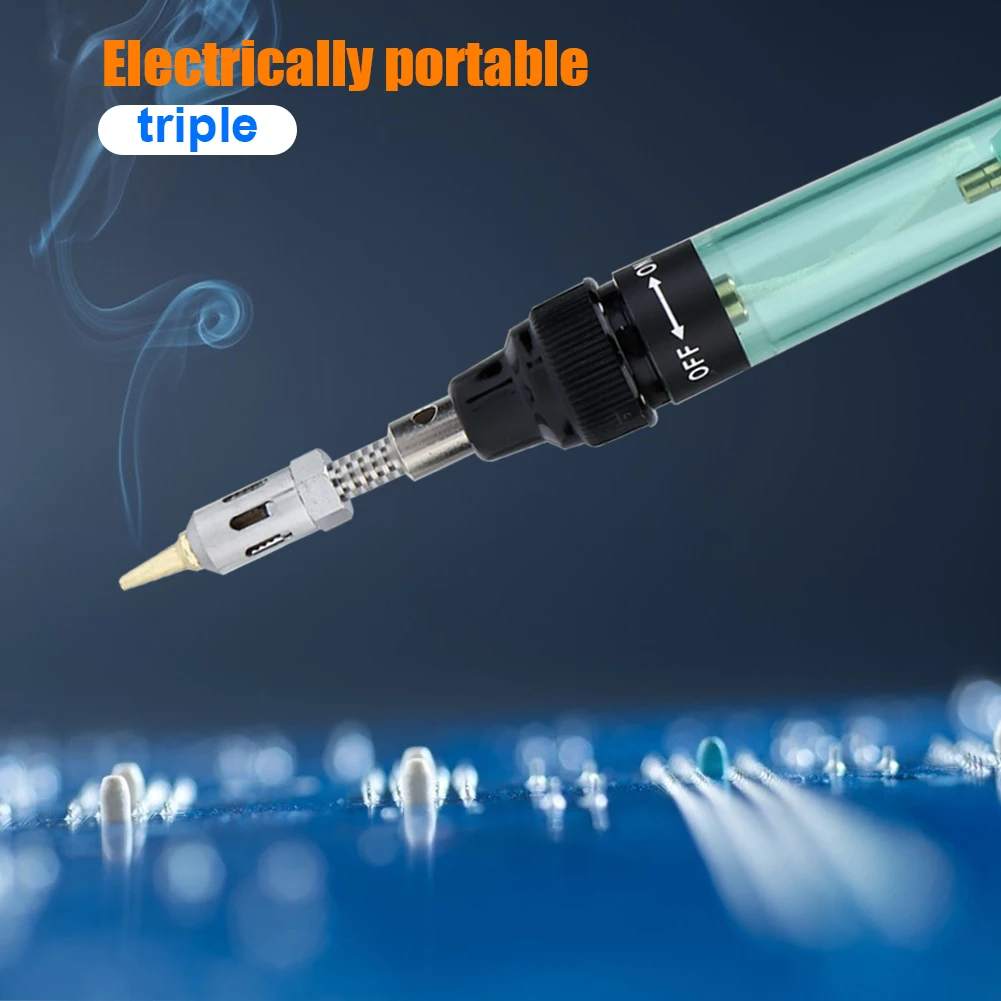 MT-100 14 in 1 Cordless Butane Soldering Iron Multi Purpose Kit Adjustable Flame