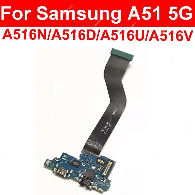 

USB Charging Dock Board For Samsung Galaxy A51 A516N A516D A516U A516V 5G Audio Port USB Charger Port Board Flex Cable with IC