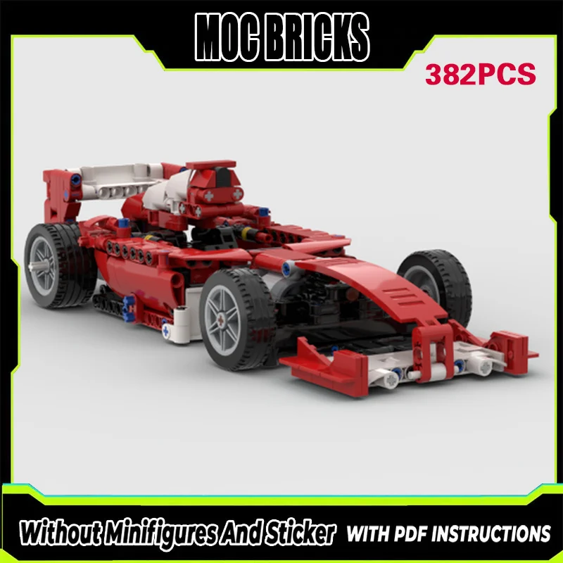 

Конструктор City Car Model MOC: Гоночный автомобиль F2004 (одноместный), модульная технология, подарки, праздничный набор для сборки, детские игрушки