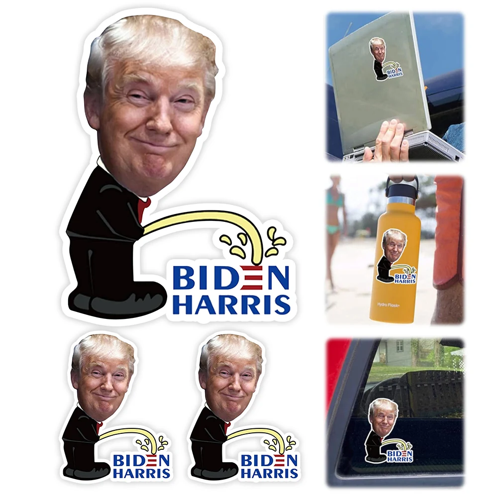 Trump Stickers Reflective Trump Pissing On Biden Harris Bumper Sticker Funny Trump Stickers Great Gift for Patriot