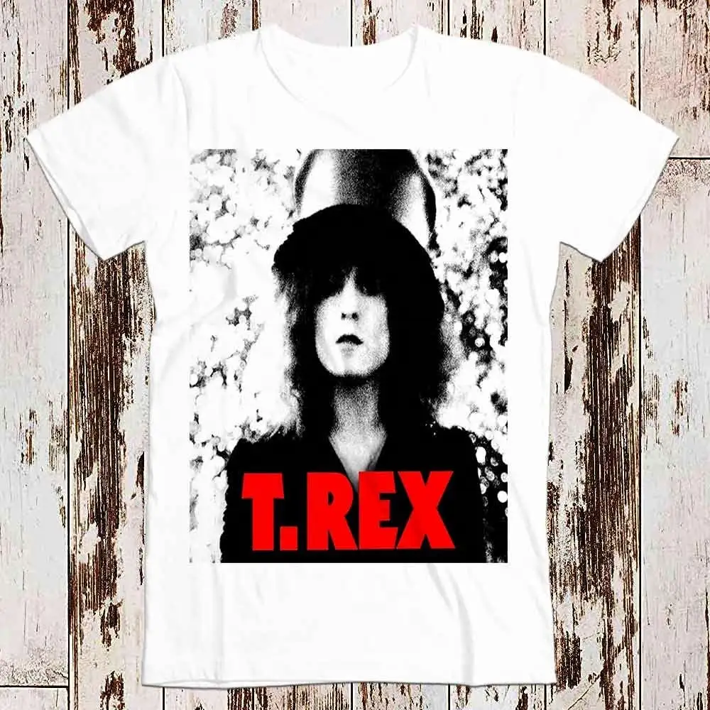 T Rex Rock Band Marc Bolan Music Shirt Meme Funny Vintage Gamer Cult Movie Adult Top 8048