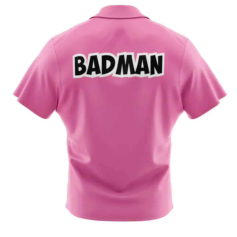 Camisa Vegeta Badman, camisa hawaiana rosa con botones de Dragon Ball Z, camisa informal de secado rápido para hombre, ropa para niños, camiseta Y2k para mujer