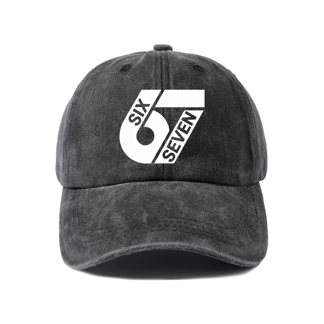 Playful Direction Tag Graphic Baseball Cap, Vintage Washed Adjustable Unisex Dad Hat, Streetwear Gift