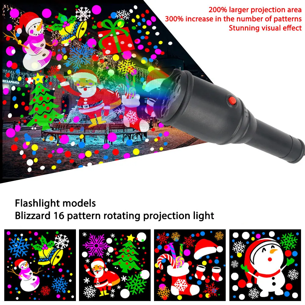 

USB Christmas Projector Lights Outdoor Holiday Led Projection Lamp Waterproof Xmas Decor Snowflake Laser Light Party Stage Light