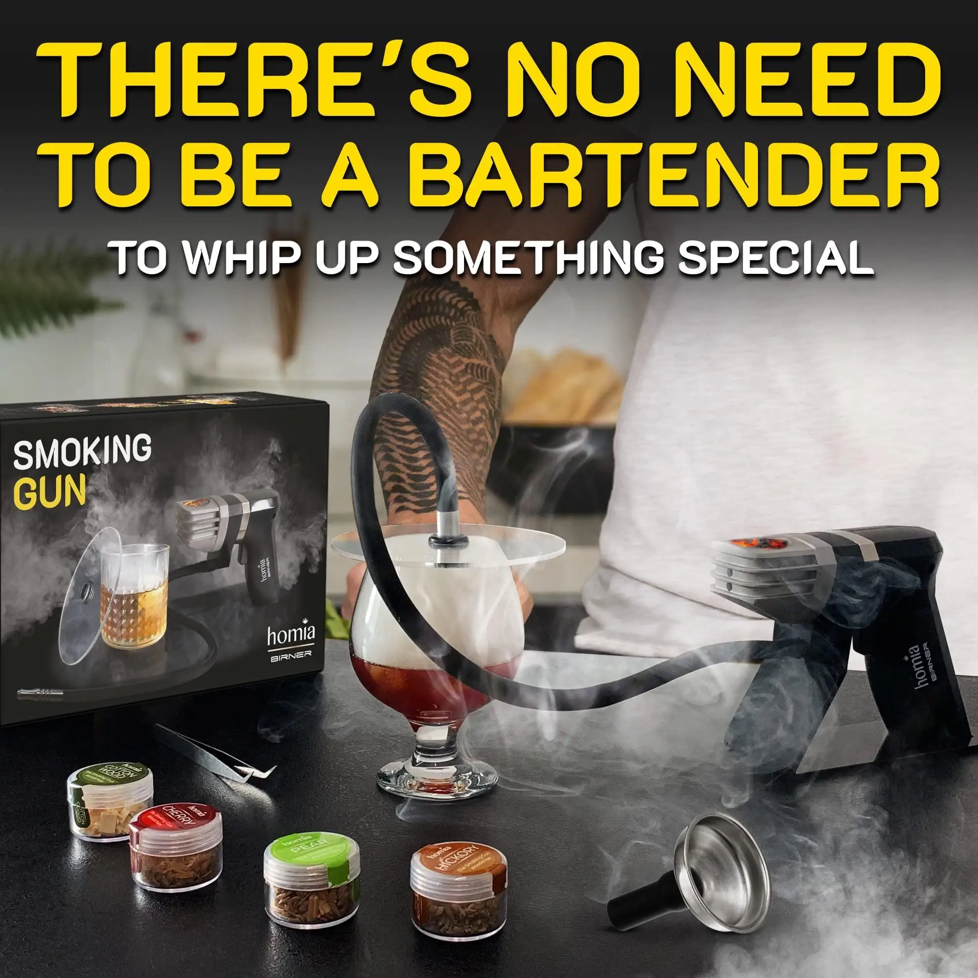 für UD2 Professional Starter Kit 11 Stück Räuchermaschine Zubehör Holzspäne Birner für Räucherpistole Cold Brew Kaffeemaschine