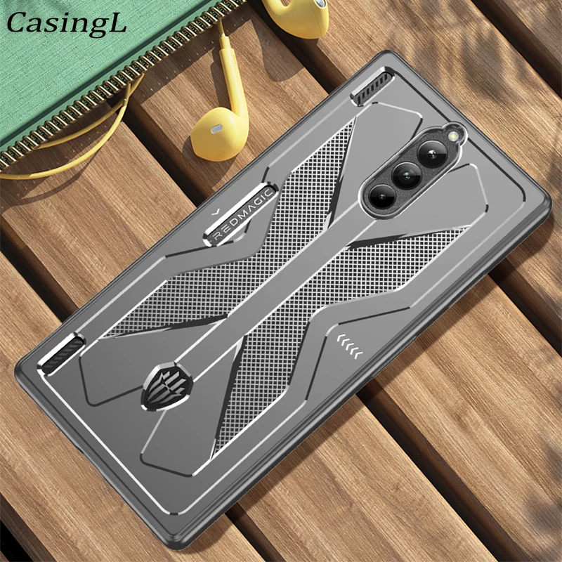 

For ZTE Nubia Red Magic 8 Pro Plus Case Cross Design Heat Dissipation Gaming Cover For Redmagic 8S Pro Plus Back Coque