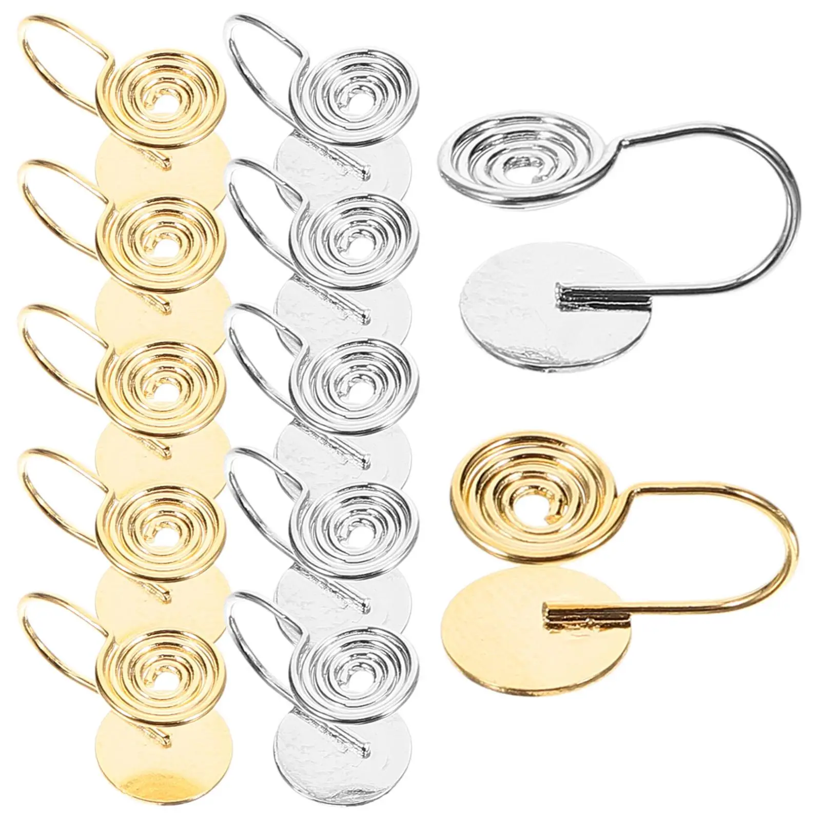 12 Pcs Round Earring Clips U Shaped Converter Non Pierced DIY Materials Ear Jewelry Making Materials Copper Safe Ear Jewelry
