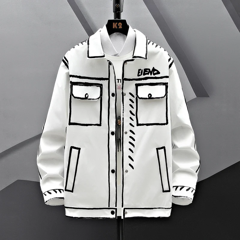 

2023 Autumn Casual Men's Jaet Korean Faion Turn down Collar ort Length V-Ne Seven Sve Youthful Sle