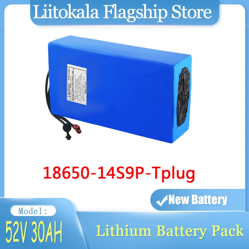 

LiitoKala 18650 52V 20ah 30Ah 14s6p 14S9P Lithium Battery Pack 52V Electric Bike Battery 58.8V 30Ah Lithium Battery Pack